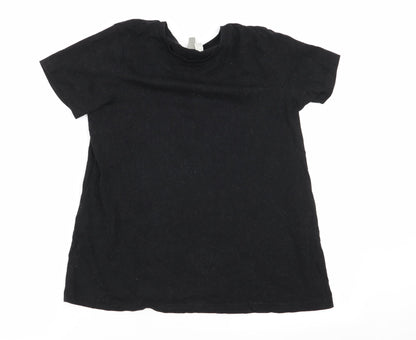 Womens UK Size 8 ASOS Black Basic T-Shirt