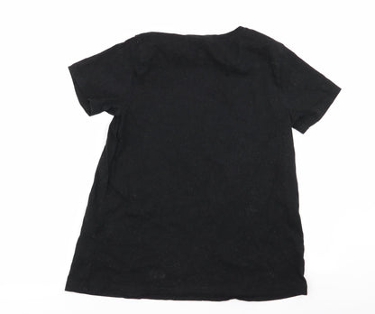 Womens UK Size 8 ASOS Black Basic T-Shirt