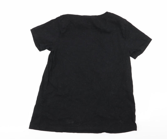 Womens UK Size 8 ASOS Black Basic T-Shirt