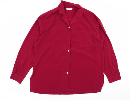 Asda George Womens Red   Basic Button-Up Size 14