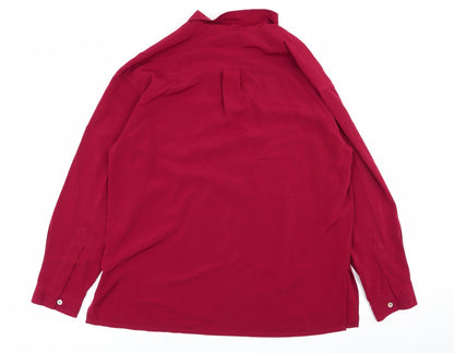 Asda George Womens Red   Basic Button-Up Size 14