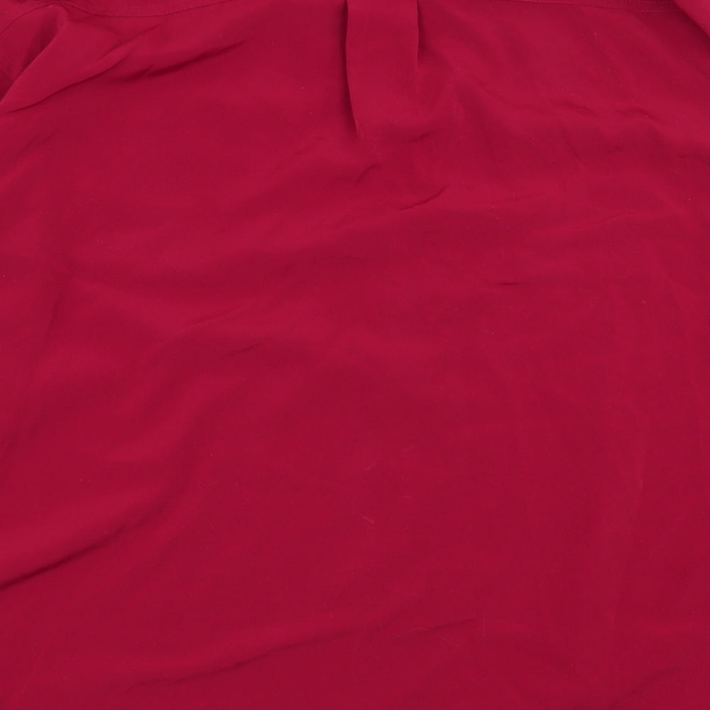 Asda George Womens Red   Basic Button-Up Size 14