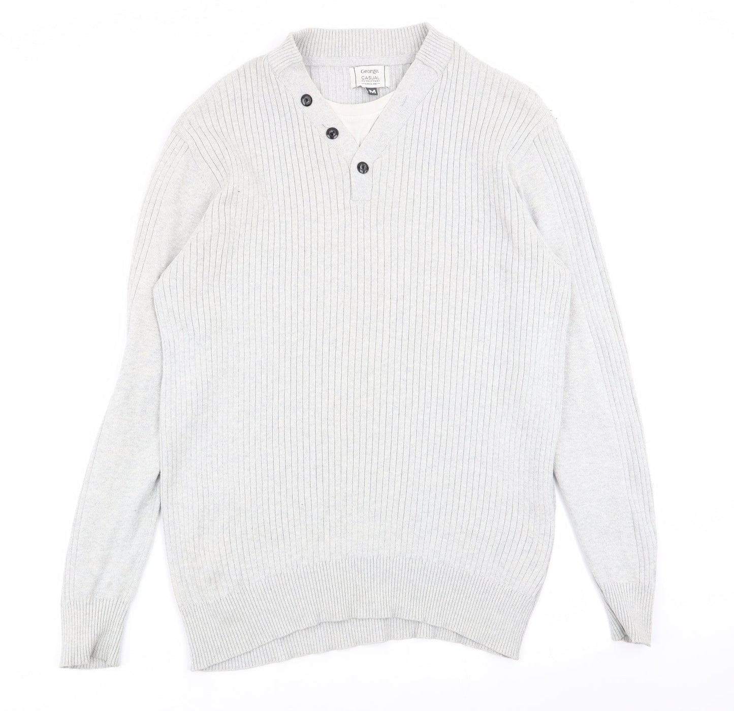 Asda George Mens Grey   Pullover Jumper Size M