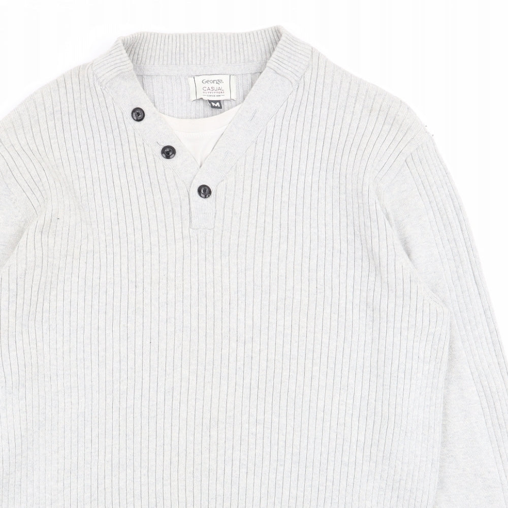 Asda George Mens Grey   Pullover Jumper Size M