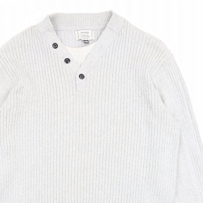 Asda George Mens Grey   Pullover Jumper Size M