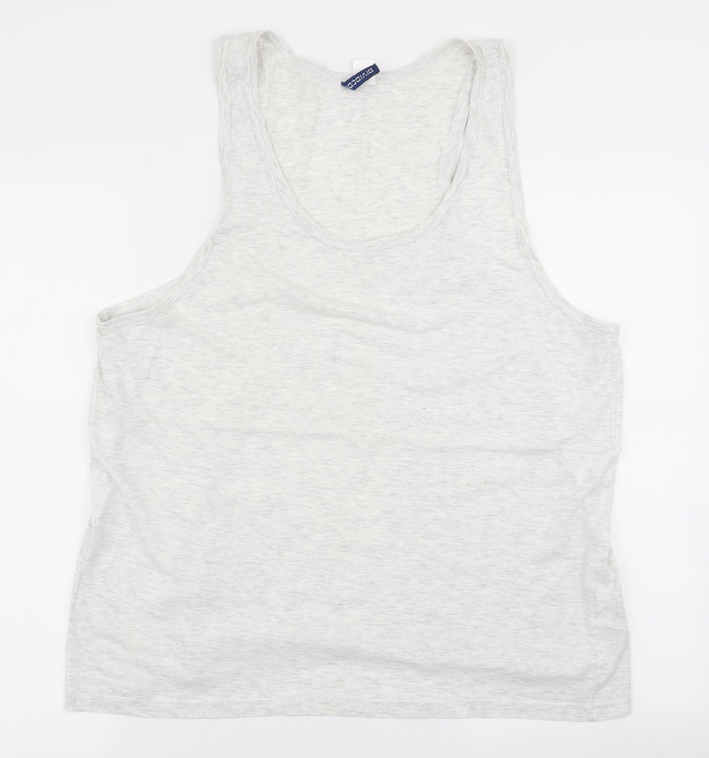 Womens UK Size L Divided by H&M Grey Basic Tank