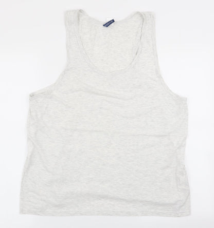 Womens UK Size L Divided by H&M Grey Basic Tank