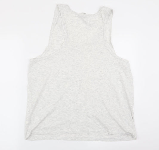 Womens UK Size L Divided by H&M Grey Basic Tank
