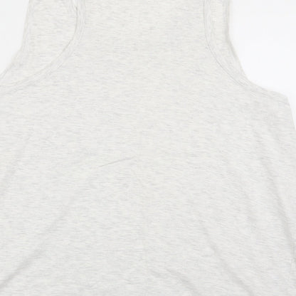 Womens UK Size L Divided by H&M Grey Basic Tank