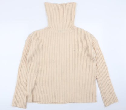 Womens UK Size M Brave Soul Beige Pullover Jumper