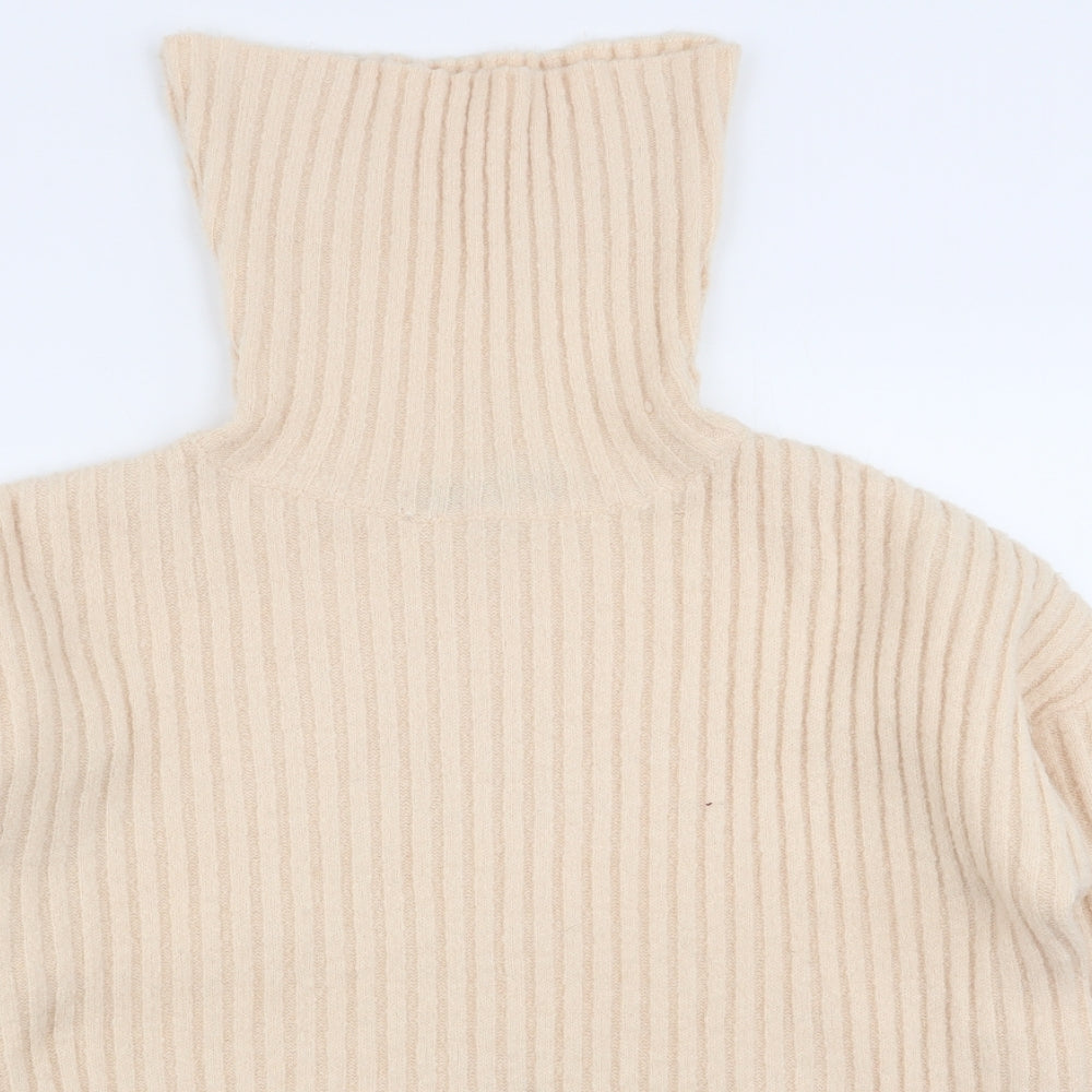 Womens UK Size M Brave Soul Beige Pullover Jumper