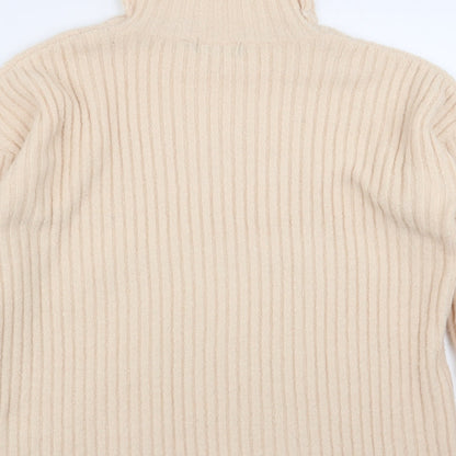 Womens UK Size M Brave Soul Beige Pullover Jumper