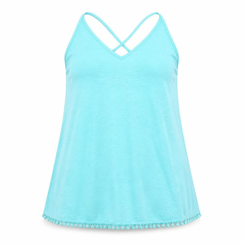 Womens UK Size M Matalan Blue Camisole Tank