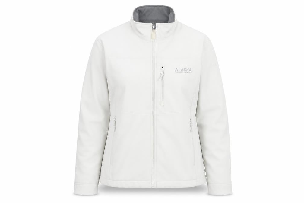 Front view of sol women’s ivory jacket coat, size L