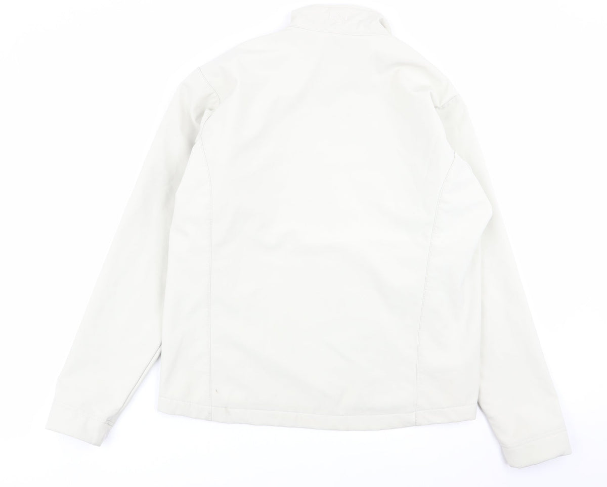 Back view of sol women’s ivory jacket coat, size L