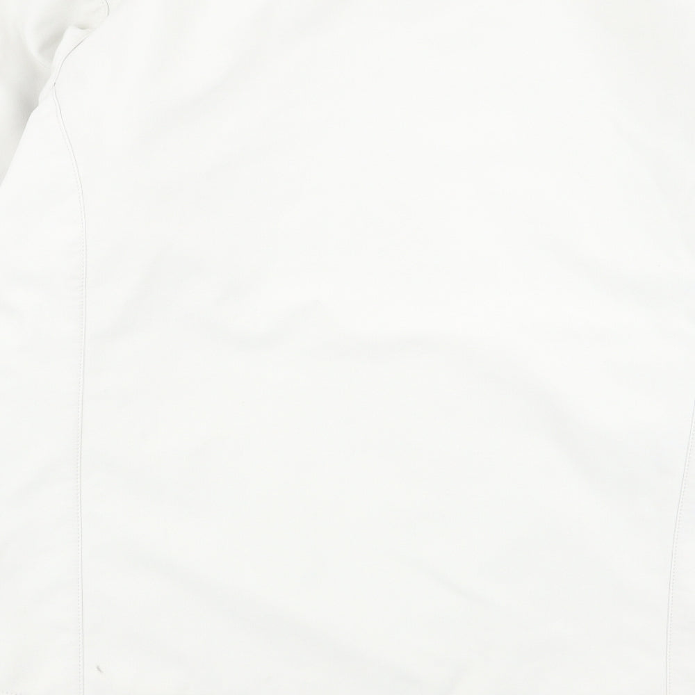 Brand and care label for sol women’s ivory jacket coat, size L