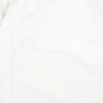 Brand and care label for sol women’s ivory jacket coat, size L