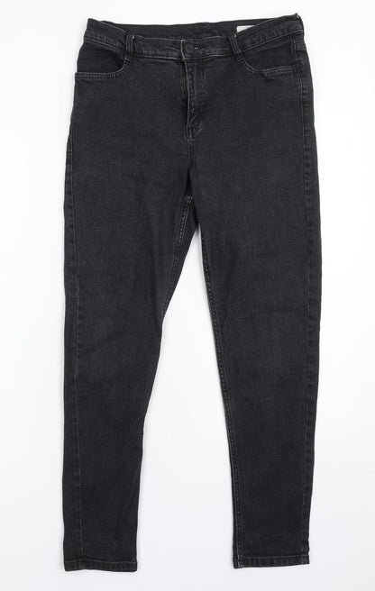 Marks and Spencer Womens Black  Denim Skinny Jeans Size 10 L26 in