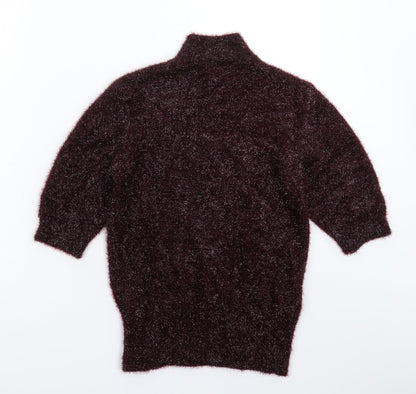 Coast Womens Purple  Knit Pullover Jumper Size XS