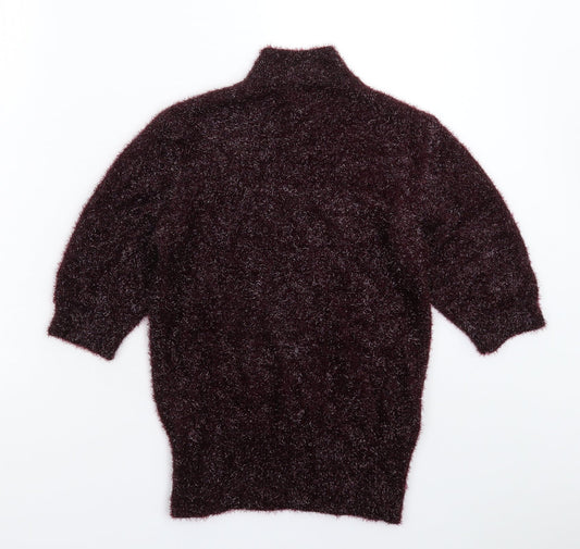 Coast Womens Purple  Knit Pullover Jumper Size XS