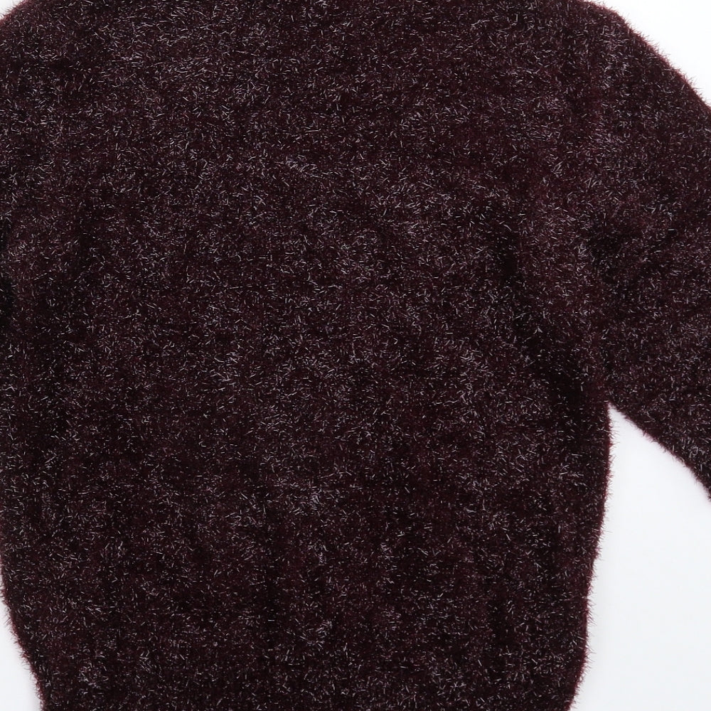 Coast Womens Purple  Knit Pullover Jumper Size XS