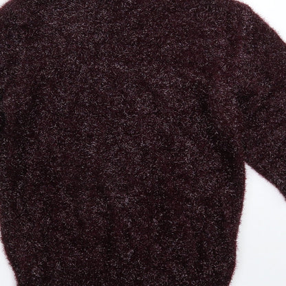 Coast Womens Purple  Knit Pullover Jumper Size XS