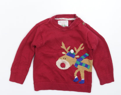 Merc Girls Pink  Knit Pullover Jumper Size 2-3 Years