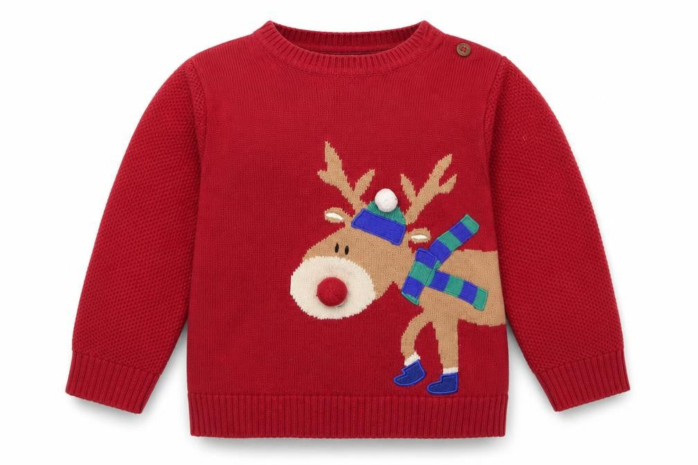 Front view of Merc girls’ pink knit jumper, size 2-3, years