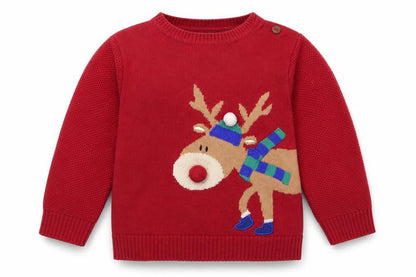 Front view of Merc girls’ pink knit jumper, size 2-3, years
