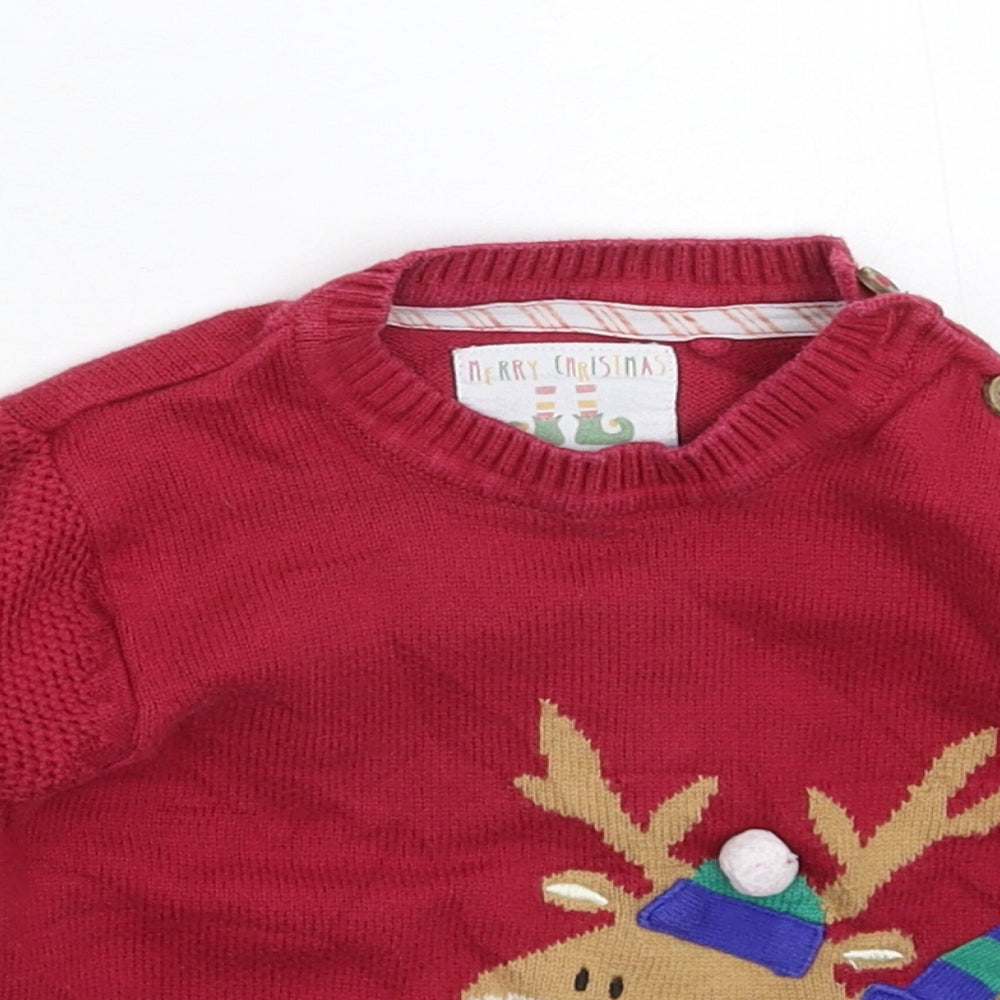 Merc Girls Pink  Knit Pullover Jumper Size 2-3 Years