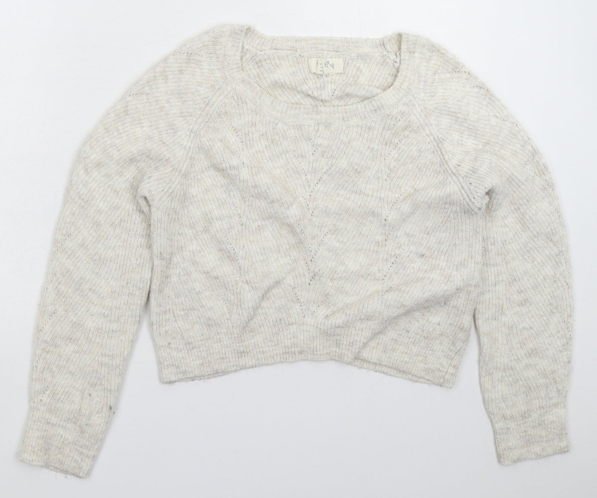 Additional front view of Kaisley women’s grey knit jumper, size S