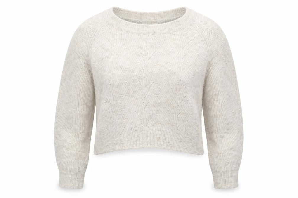 Front view of Kaisley women’s grey knit jumper, size S