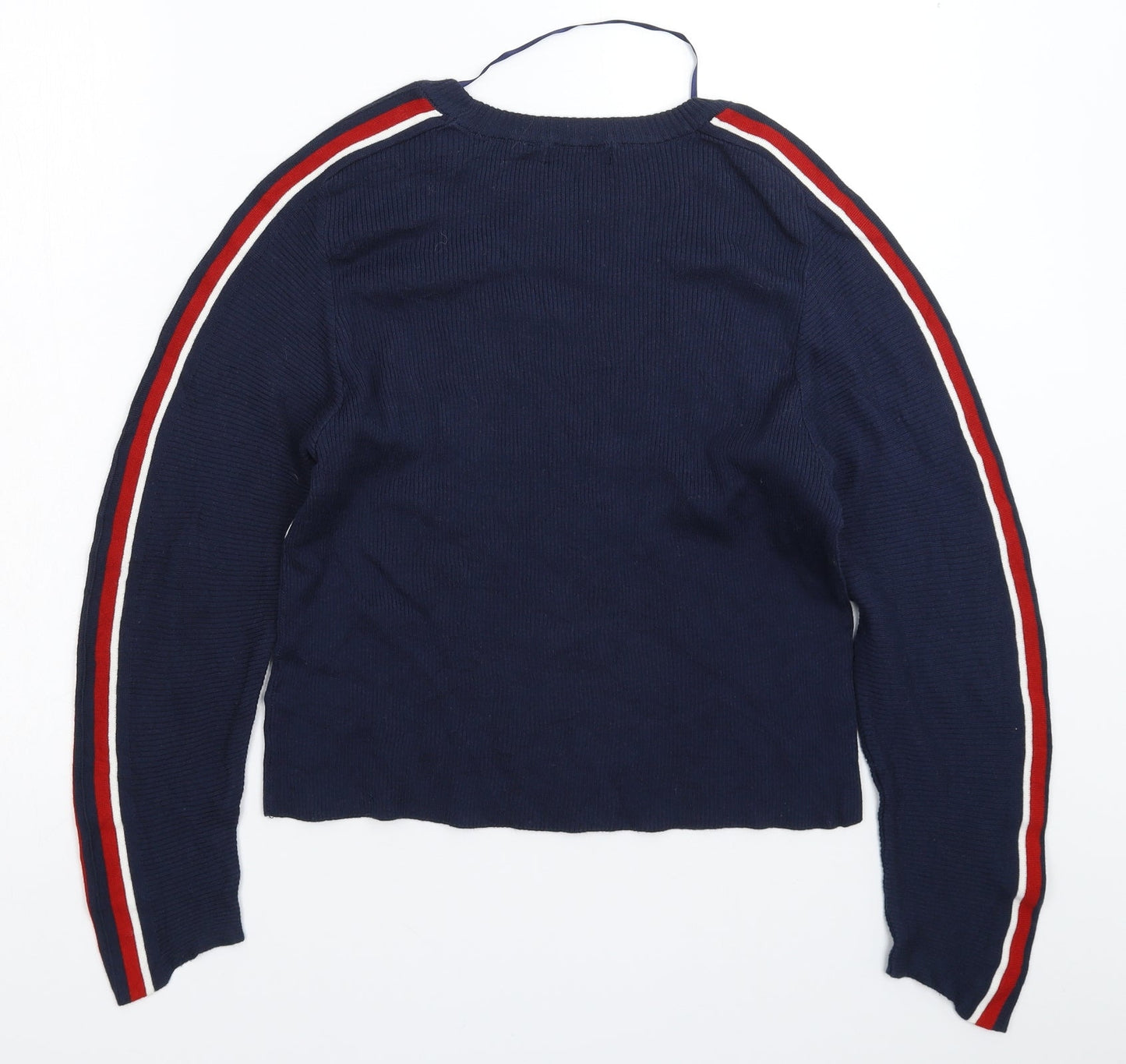 Primark Womens Blue Striped Knit Pullover Jumper Size 14