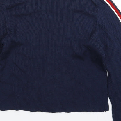 Primark Womens Blue Striped Knit Pullover Jumper Size 14