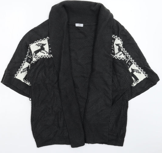 F&F Womens Grey  Knit Cardigan Jumper Size 12