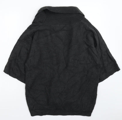 F&F Womens Grey  Knit Cardigan Jumper Size 12