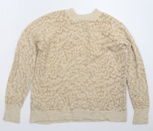 Womens UK Size S Oasis Beige Pullover Jumper