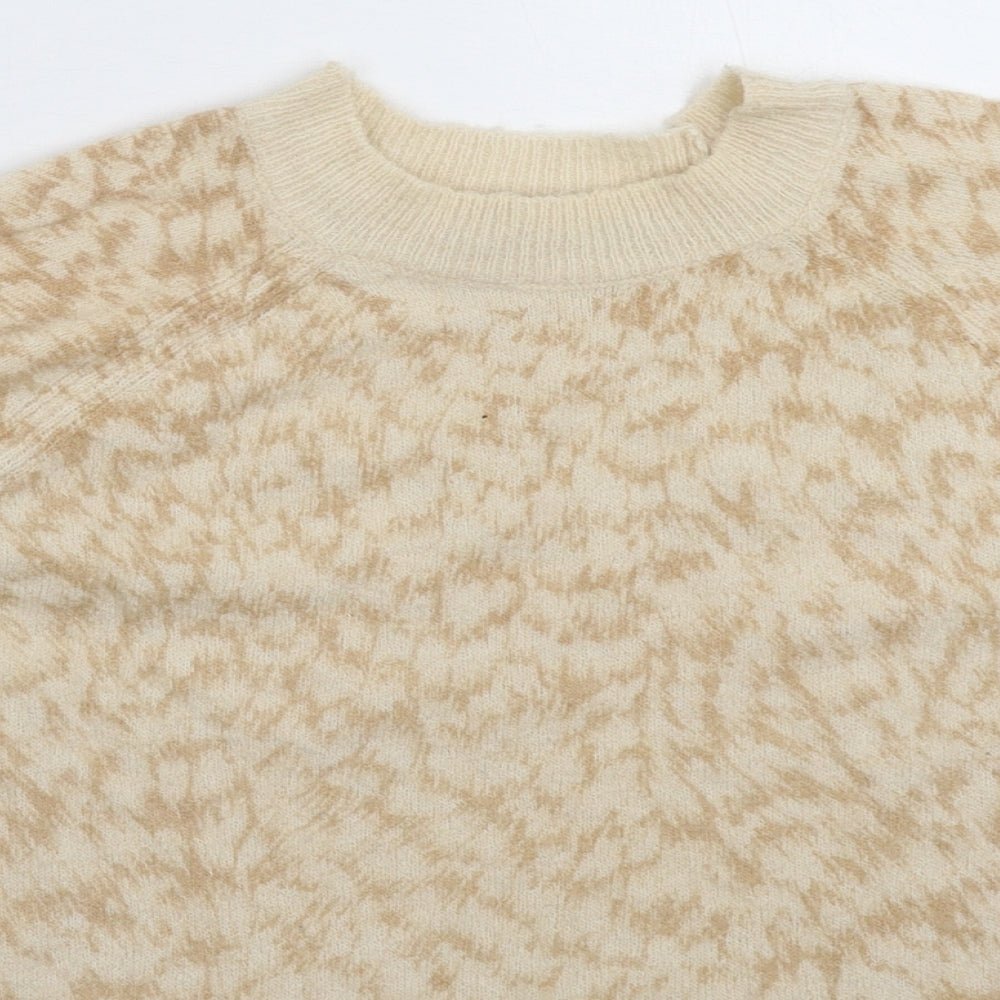 Womens UK Size S Oasis Beige Pullover Jumper