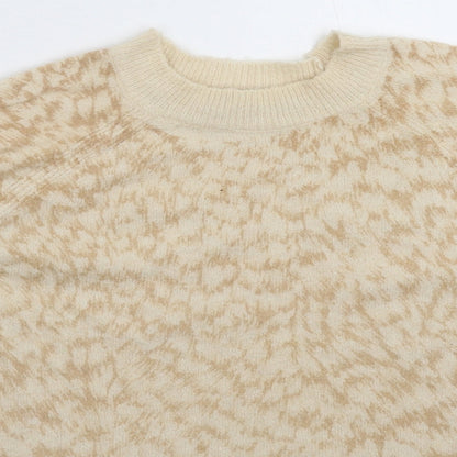 Womens UK Size S Oasis Beige Pullover Jumper
