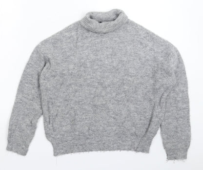 Womens UK Size S Mango Grey Pullover Jumper