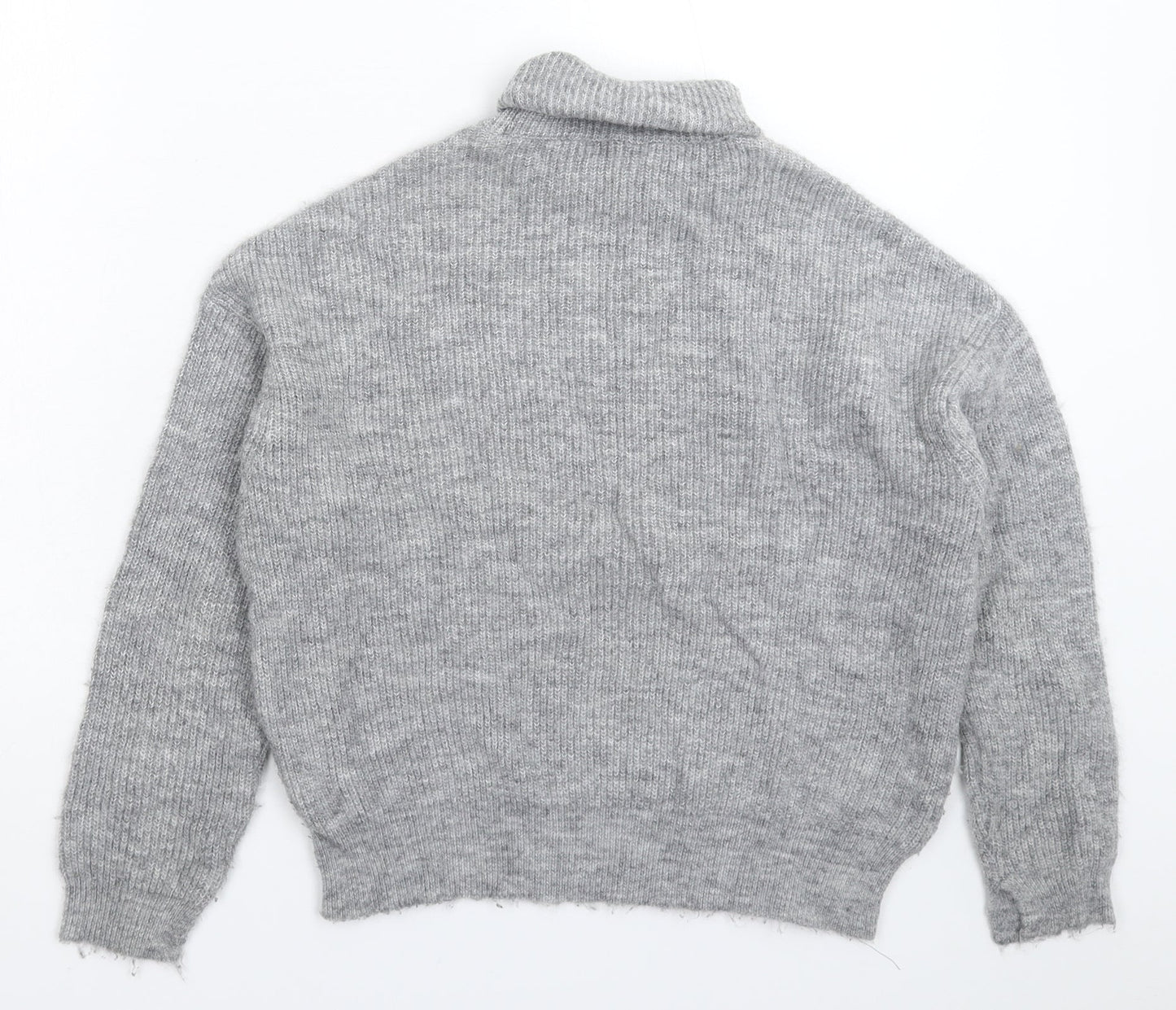 Womens UK Size S Mango Grey Pullover Jumper
