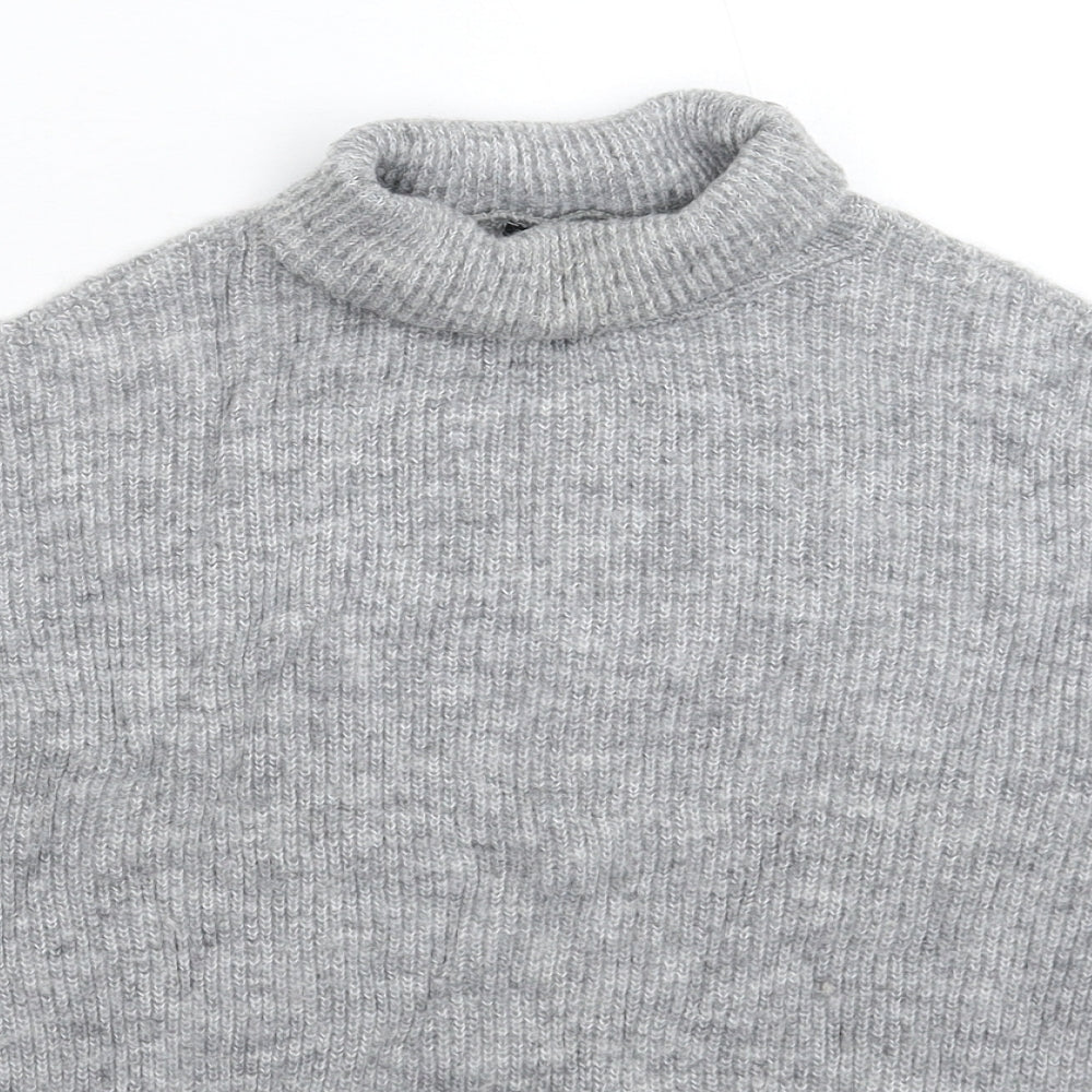 Womens UK Size S Mango Grey Pullover Jumper
