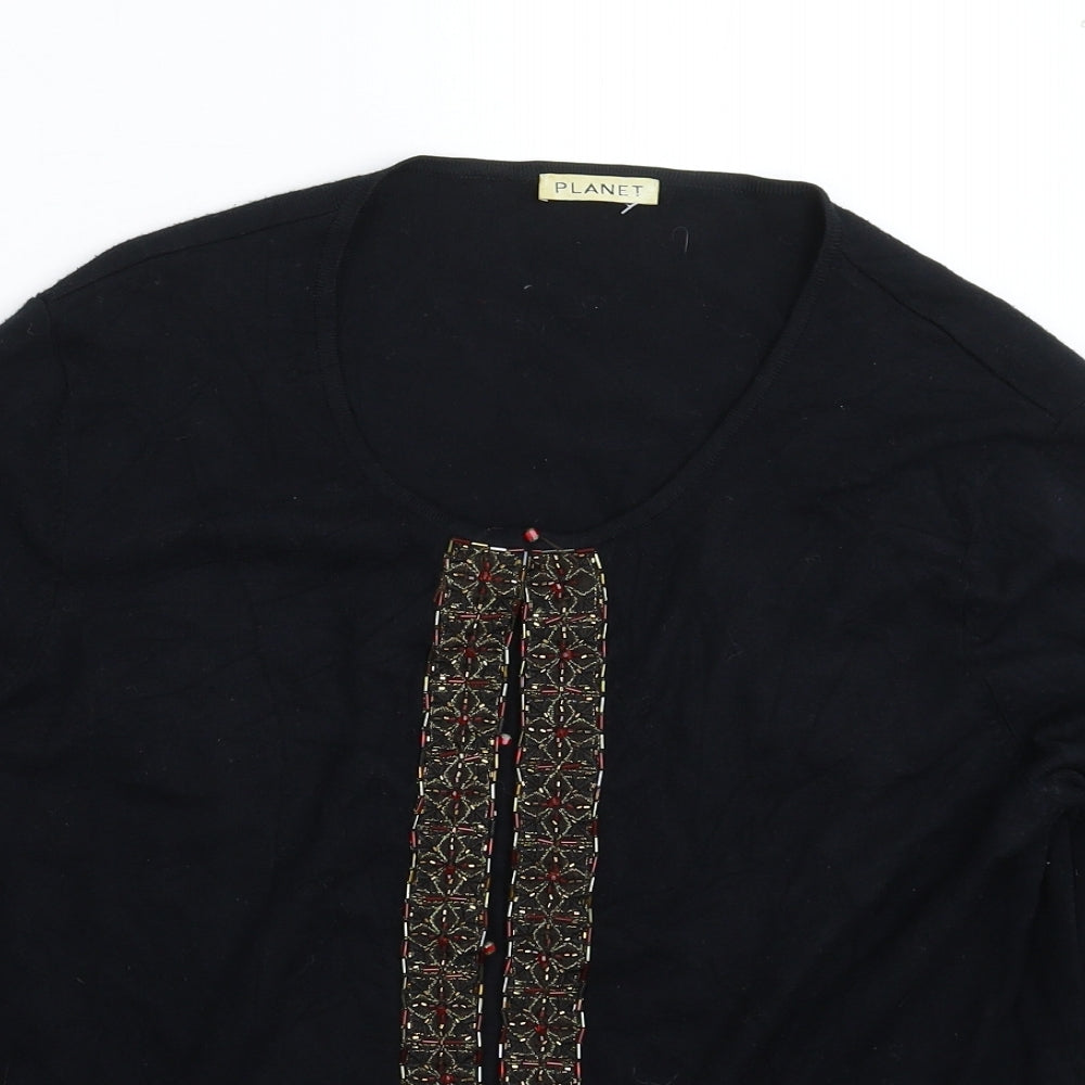 Womens UK Size L Planet Blue Cardigan Jumper