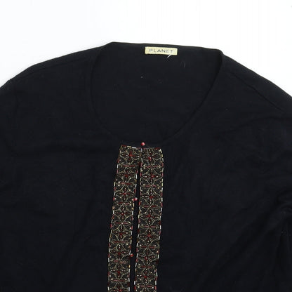 Womens UK Size L Planet Blue Cardigan Jumper