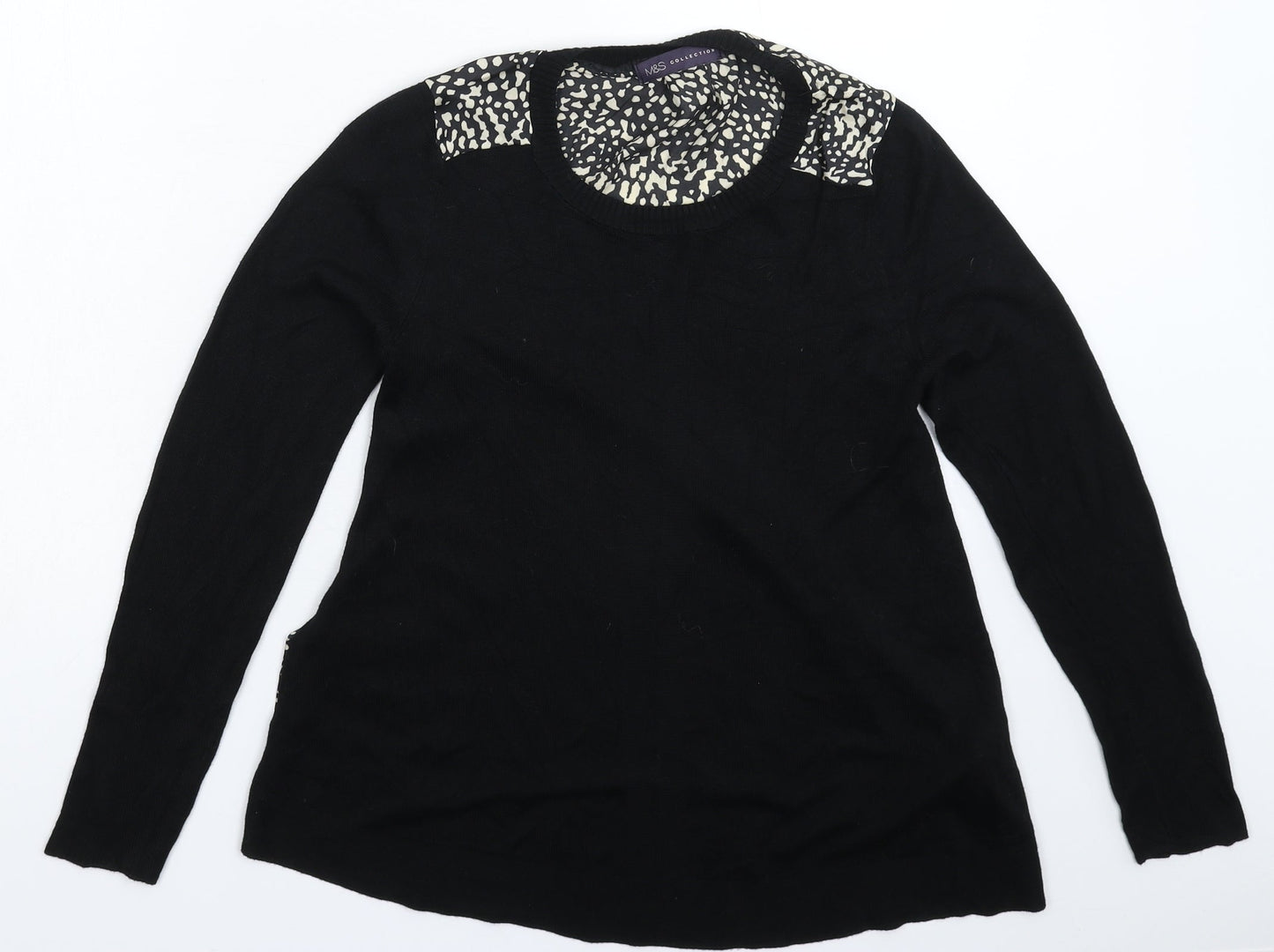 Womens UK Size 8 Marks and Spencer Black Pullover Jumper
