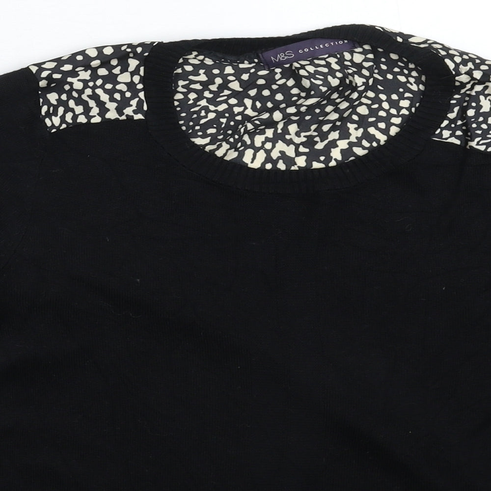 Womens UK Size 8 Marks and Spencer Black Pullover Jumper