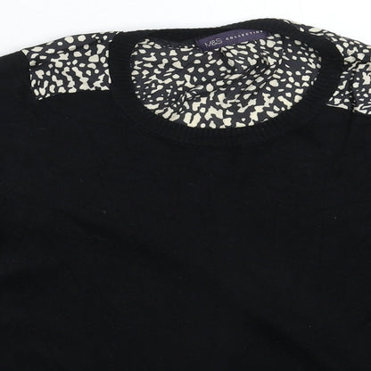 Womens UK Size 8 Marks and Spencer Black Pullover Jumper
