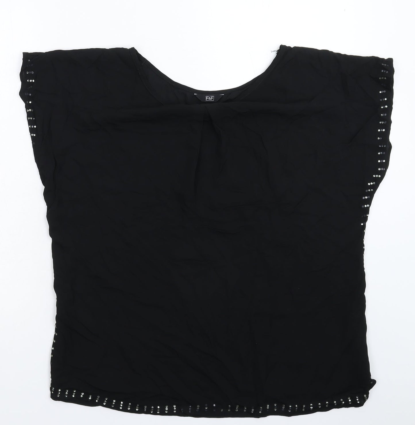 F&F Womens Black   Basic Blouse Size 10