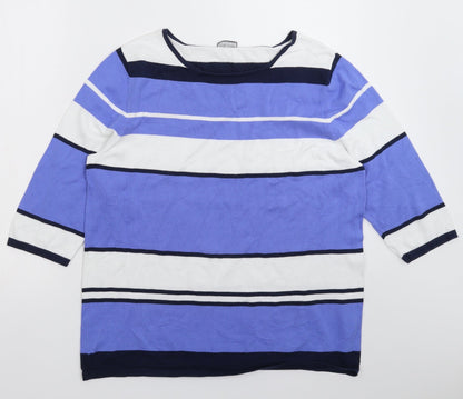 Gerry Weber Womens Multicoloured Striped Knit Pullover Jumper Size L