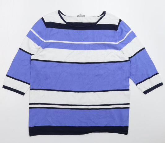 Gerry Weber Womens Multicoloured Striped Knit Pullover Jumper Size L